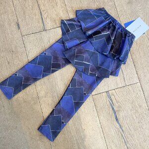 Wolf and Rita Mountains Blue Ruffle Leggings NEW